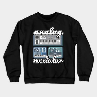 Analog Modular Synthesizer Synth Sound Retro Crewneck Sweatshirt